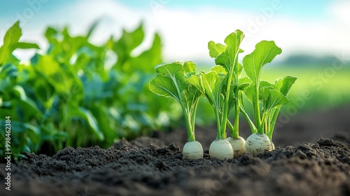 Close-up of sugar beet alongside sugar cane in a comparative agriculture setting, sugar farming, crop diversity