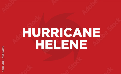 Hurricane Helene Alert, traffic sign information vector illustration.