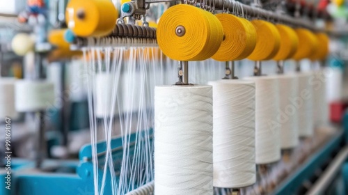 Modern textile manufacturing with automated spinning machine