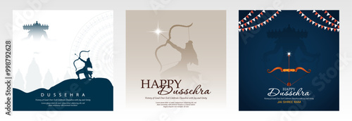 Dussehra wishing post design background , vector 