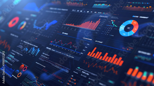 A visual of an advertising management dashboard, showcasing real-time analytics, campaign progress, and budget tracking.