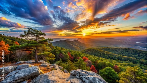 Experience the magnificent views of Cheaha State Park in Alabama, showcasing nature's beauty through its stunning