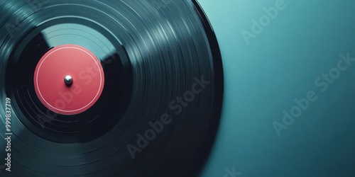 A close-up view of a spinning vinyl record showcasing vibrant colors and texture, perfect for music enthusiasts and art lovers.