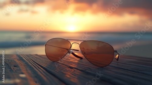 Sunset Reflection with Sunglasses