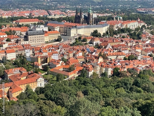 Aerial view of the largest castle in the world