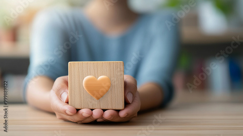 Celebrating International Volunteer Day with a heart-shaped donation box for local charities