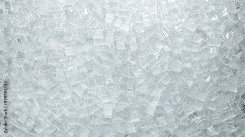 Close-up of crushed ice cubes creating a textured icy background