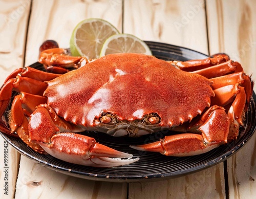 Fresh Japanese hair crab that got on a plate