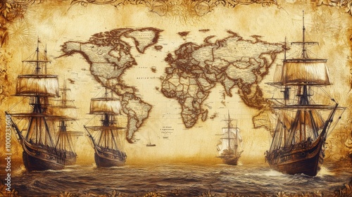 Exploration and Discovery: A Vintage World Map Journey