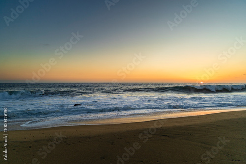 atardecer en la playa