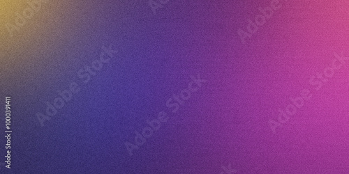 Grainy gradient background in purple, blue and yellow colors. Noise texture. abstract violet blue yellow gradient. background design. colorful background with space for design