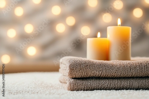 A Blissful Thai Massage: A Couple's Serene Retreat Amidst Candlelight and Soft Textures, Embracing Relaxation and Intimacy