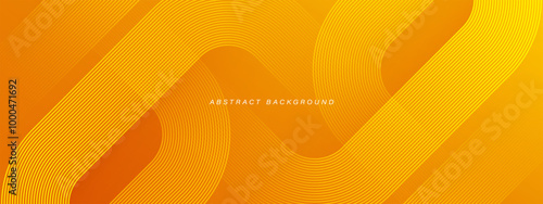 Orange and yellow gradient abstract background. Glowing geometric lines pattern. Modern texture design. Futuristic concept. Suit for brochure, banner, poster, cover, website, flyer