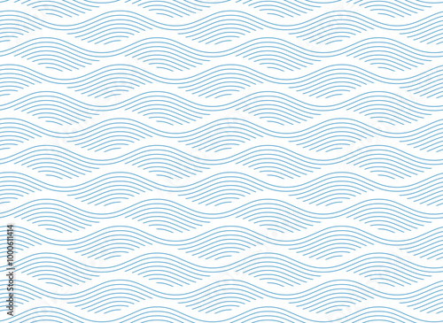 Seamless background pattern with waves