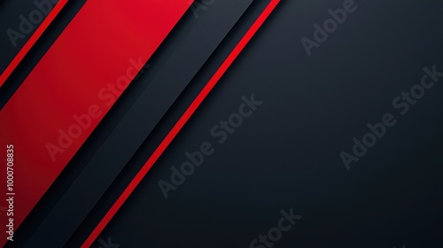 Abstract red and black geometric background design