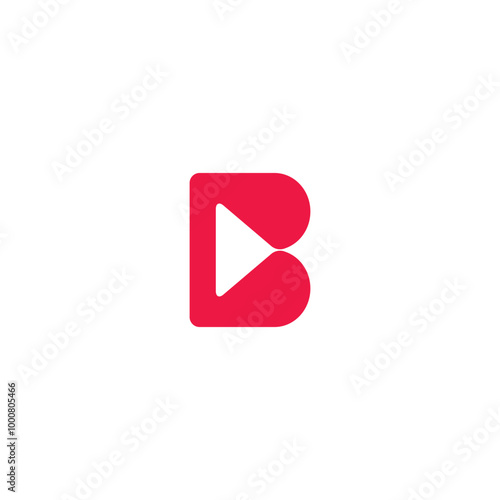 Creative letter b production media logo for app,brand, business, design, icon, identity, initial, idea, illustration, logo, vector, web, letter, b, production, video, reel, creative, media, digital