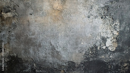 Abstract Gray Wall Texture with Distressed Finish