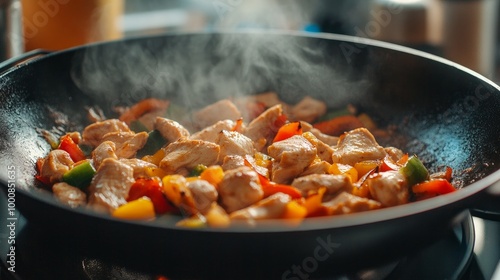 Cooking Series: Tortilla with Chicken and Bell Pepper.