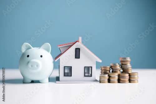 Concept of saving money for loan can help reduce debt when buy house or home, while understanding bank equity is essential for any business investment. loan, money, house, home, bank, debt, concept.