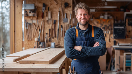 Portrait of male carpenter in workshop