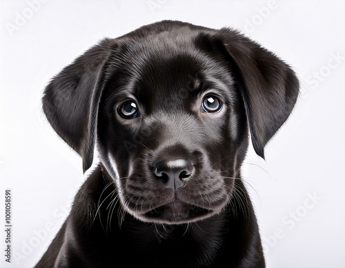 Cachorro de perro labrador negro