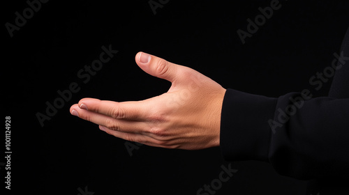  A detailed close-up of a person's hands signing in sign language, with focus on the expressive gestures and the subtle movements of fingers, emphasizing communication, inclusivi