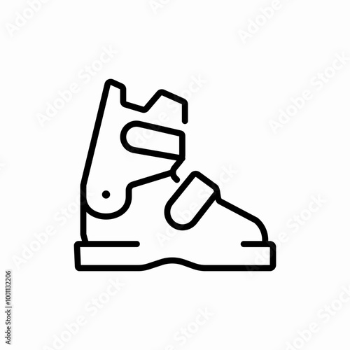 boot ski icon sign vector