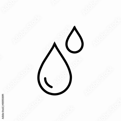 drop water rain icon sign vector