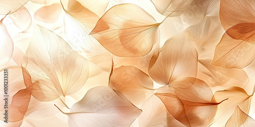 A close up of leaves with a light brown background