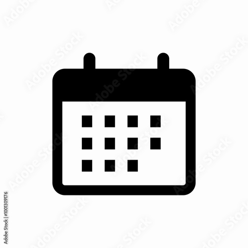 calendar for wall icon sign vector