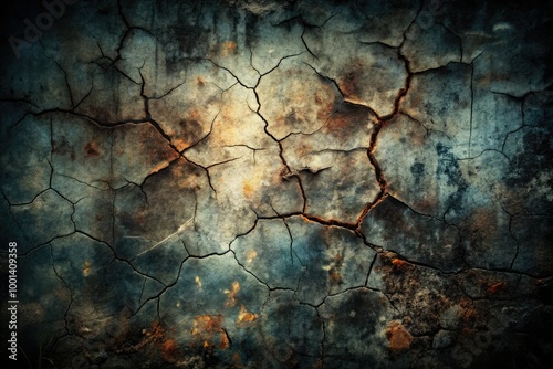 Dark, gloomy, and ominous abstract background with cracked, worn, and faded textures, evoking feelings of neglect, despair, and abandonment, perfect for conveying negative emotions.