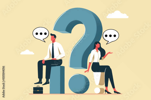 questions and answers from a businessman and woman about company business issues