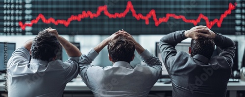 A striking editorial photo depicting the consequences of market volatility on diverse investment portfolios, emphasizing sudden losses and unexpected gains