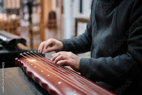 The guqin is a Chinese plucked musical instrument