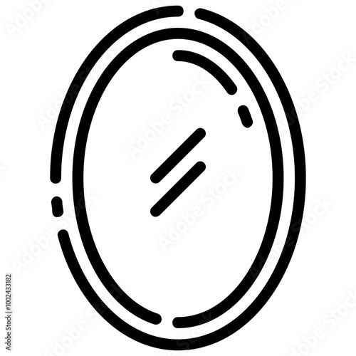 wall mirror outline vector icon