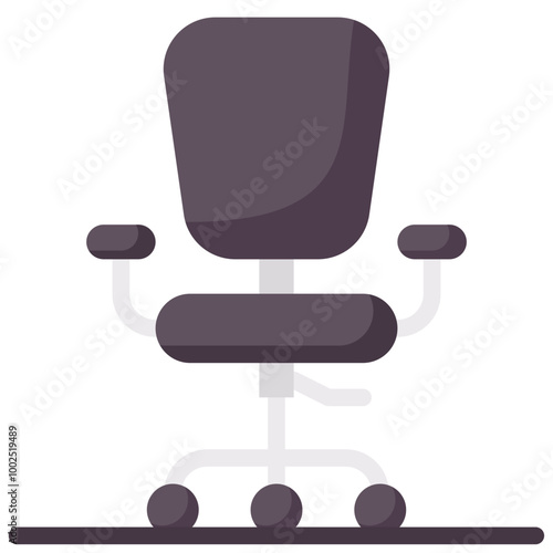 office chaire flat vector icon