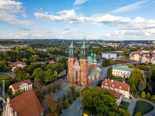 Saint Peter and Paul Archicathedral Basilica on Ostrow Tumski island in Poznan, Poland.