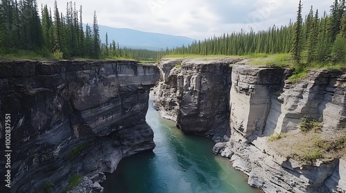 Captivating time lapse video capturing the powerful erosional forces of a river carving through solid rock formations over an extended period