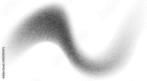 Dotwork abstract background, black grain texture, Abstract stipple sand effect, gradient backdrop from dots. Vector illustration.