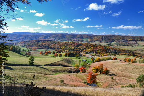 Fall foliage in the Allegheny Mountains of Virginia near Monterey in Highland County