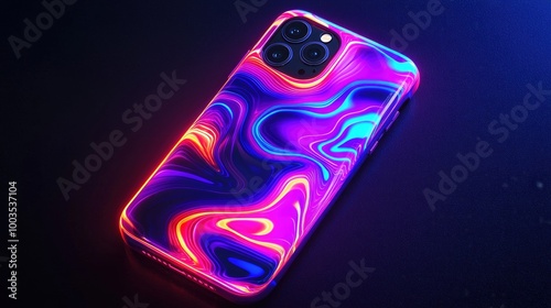 Mesmerizing Holographic Fluid Gradient Smartphone Case Design