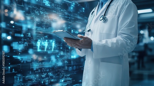 Doctor Using Digital Technology for Healthcare Insights