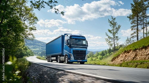 LKW auf einer Landstrasse on Tour