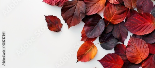 Autumn leaves on a white background showcase the vibrant colors of the season The hues are bright rich and beautiful as if nature aims to saturate you with color giving you a chance to prepare in adv