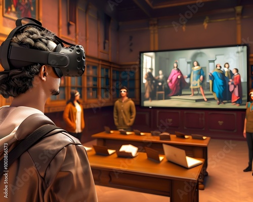 Students Exploring Shakespearean Scenes in an Interactive Virtual Reality Classroom