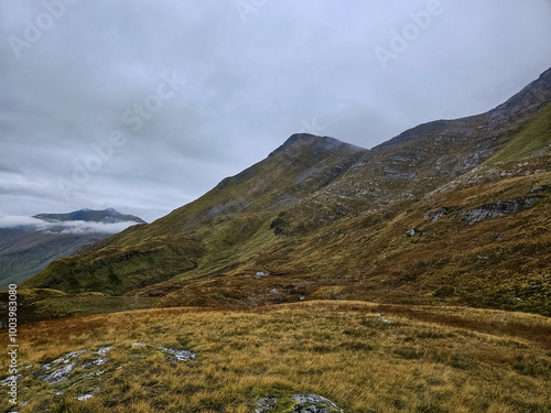 Lochaber and the Grey Corries on a cloudy morning