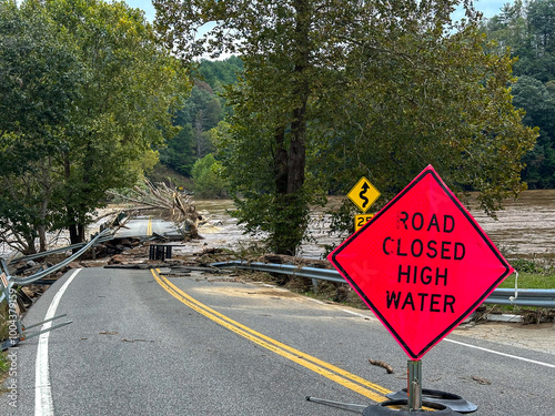 Low Water Bridge on the New River in Fries, VA destroyed by Hurricane Helene