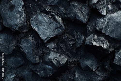 Coal Texture. Dark Energy Fuel with Black Material from Mining Industry