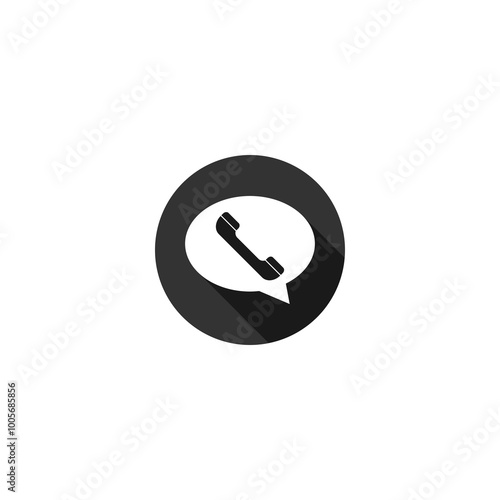 Phone sign icon. Support symbol icon isolated on transparent background