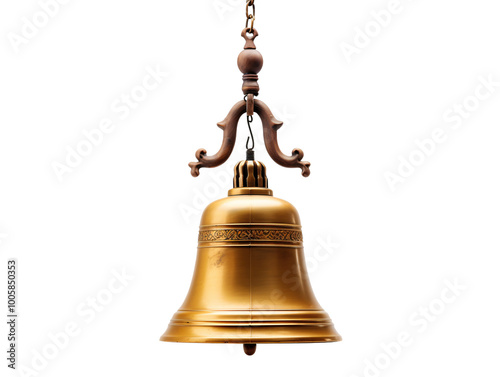 a gold bell from a chain